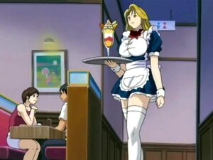 Anime Girl Ist Stolz Auf Ihre Großen Titten